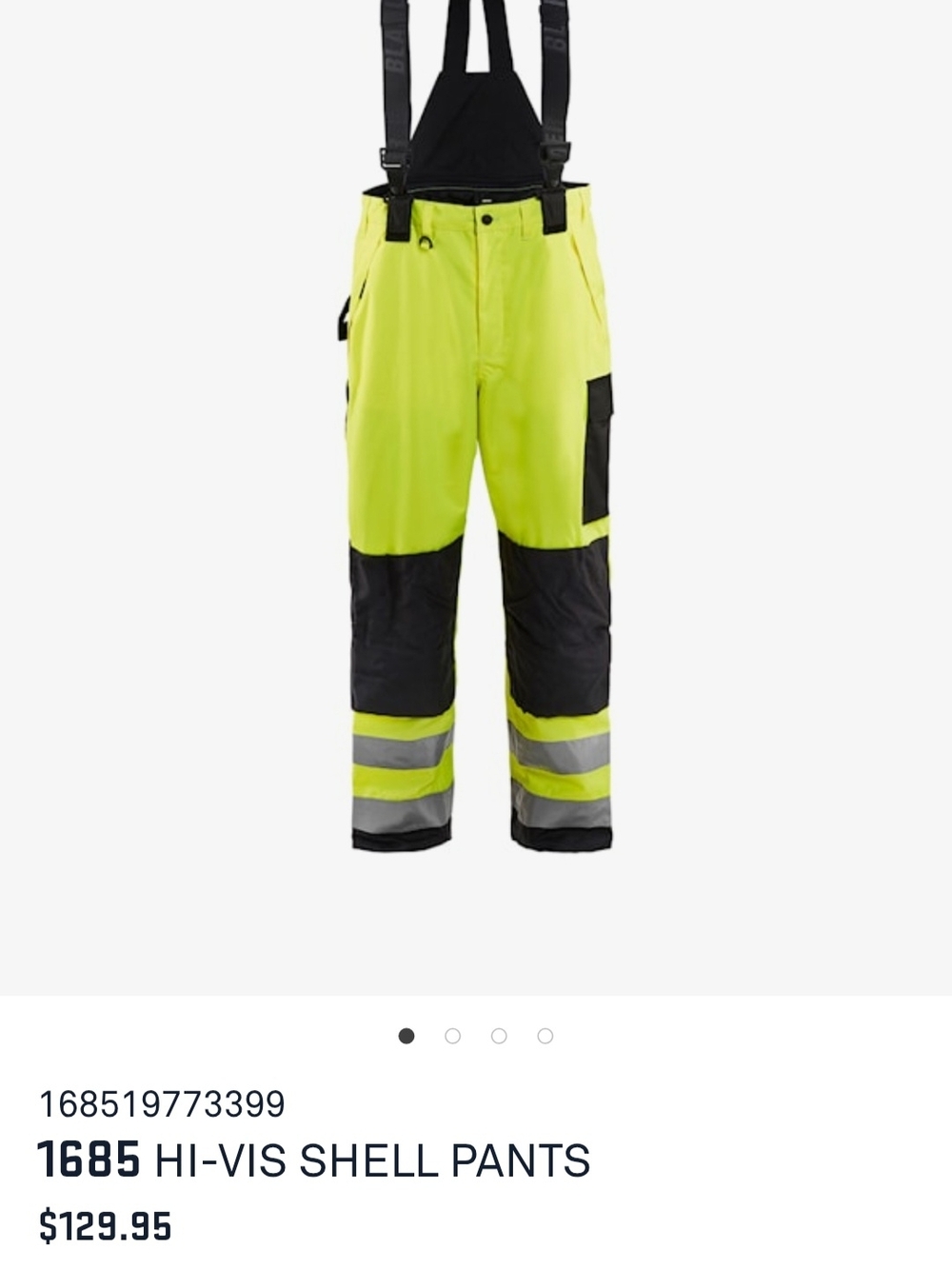 1685 Hi-Vis Shell Pants - Yellow/Black